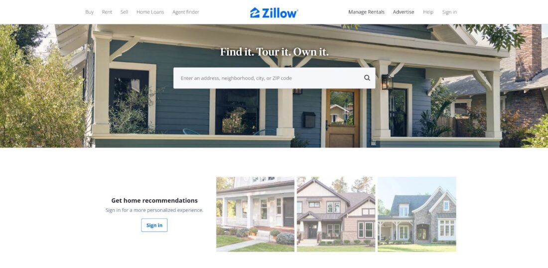 Homeowners can use Zillow's services to list their home for sale and potentially earn more money by avoiding commission fees from own agent 