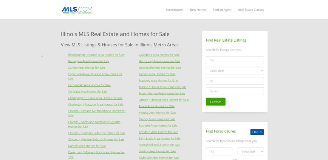MLS, a popular online platform for home sales that is used by real estate professionals to list properties