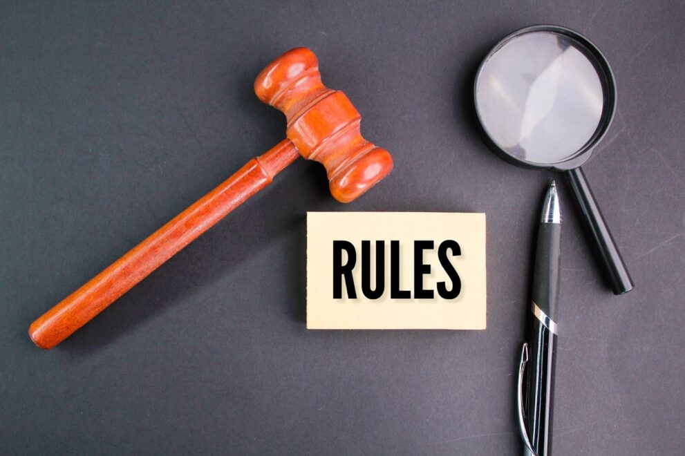 Rules and regulations or legal requirements
