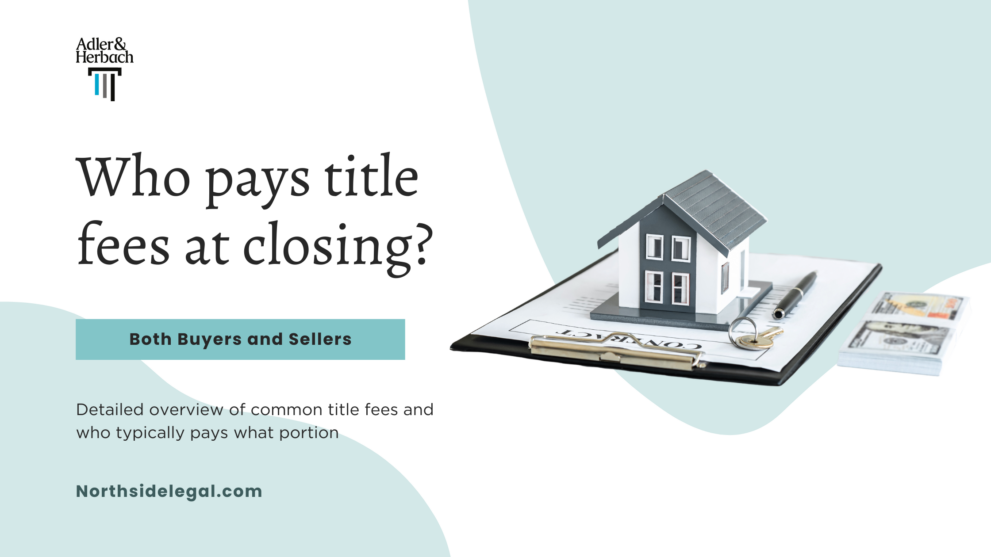 Who pays title fees at closing? In Illinois, title fees are shared. Sellers pay for owner’s title insurance, while buyers cover lender’s insurance, closing, recording, and courier fees.