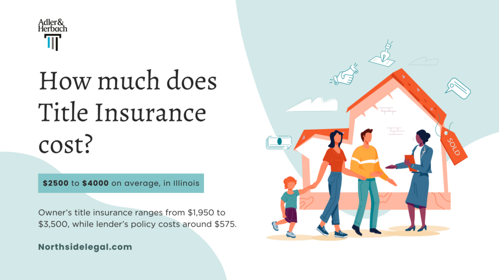 How Much Does Title Insurance Cost? In Illinois, owner’s title insurance ranges from $1,950 to $3,500, while lender’s insurance costs around $575. Total title insurance costs average $2,500 to $4,000.