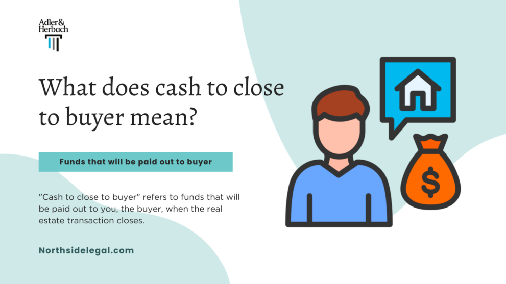 What Does "Cash to Close To Buyer" Mean? “Cash to close to buyer” refers to funds homebuyer receives at closing, often from refinancing with cash out or via seller credits.