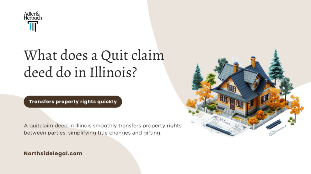What does a quit claim deed do in Illinois? In Illinois, a Quit claim deed (QCD) transfers real estate ownership easily, useful for title changes and gifting.