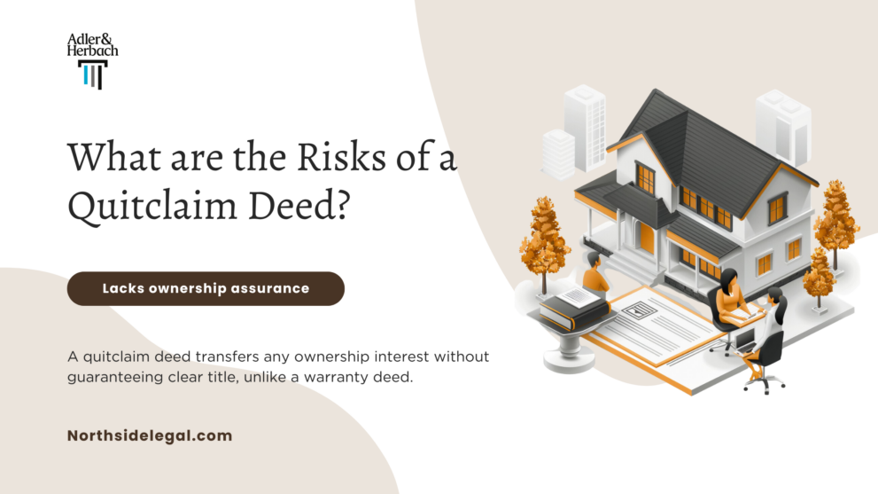 What are the Risks of a Quitclaim Deed? A quitclaim deed transfers any ownership interest without guaranteeing clear title, unlike a warranty deed.